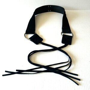 Vintage Steve Madden Suede Leather Belt with Fringe Boho Style 33"